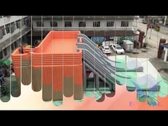 PVC Inflatable Water Slide Tarpaulin Double Lanes Double-Tripple Stitch