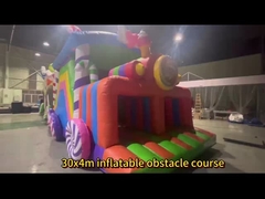 Outdoor Sport Games Large Bounce House Castle Obstacle Course For Adults