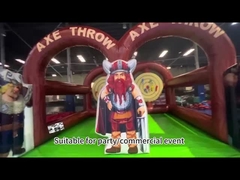 Interactive Carnival Game Double Lane Axe Throw Inflatable Axe Throwing For Event Party