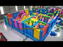 Custom World'S Biggest Kids Indoor Bounce House Theme Park Inflatable Playground