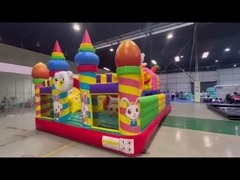 Zoo Animal Serious Bear Rabbit Small Kids Bouncy Castle Theme Park Fun City For Children