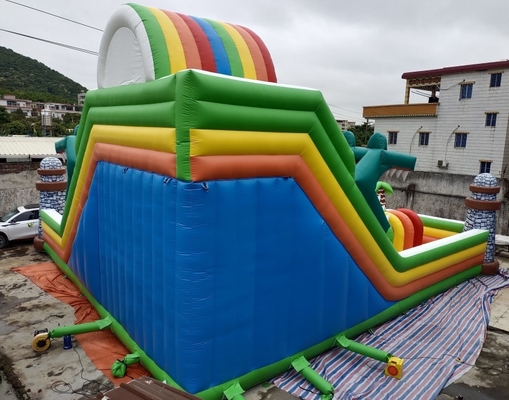 Commercial Inflatable Bouncy Castle Palm Trees Theme Playground Equipment For Amusement Park