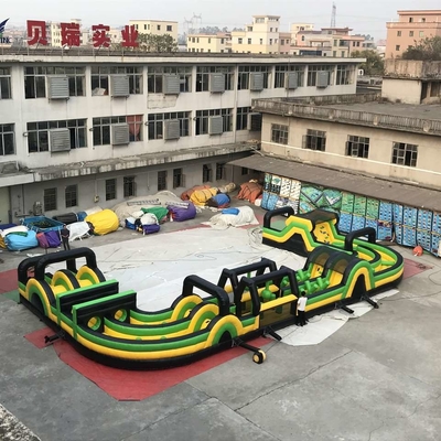 PVC Tarpaulin Portable Inflatable Obstacle Course For Events Obstacle Race Adult