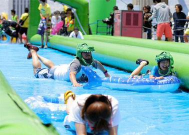 Customized Long Amazing Inflatable Water Slides For Kids Amucement