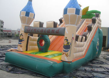 Cartoon Playground Giant Inflatable Slide Double Tripple Stitch