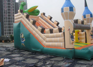 Cartoon Playground Giant Inflatable Slide Double Tripple Stitch