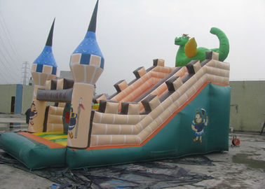 Cartoon Playground Giant Inflatable Slide Double Tripple Stitch