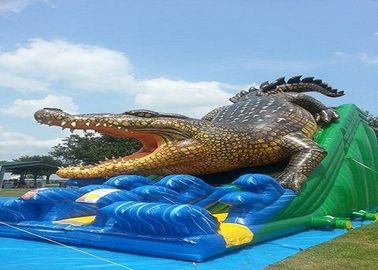 Alligator Waterproof Comercial Outdoor Wet Kids Inflatable Slide PVC Tarpaulin