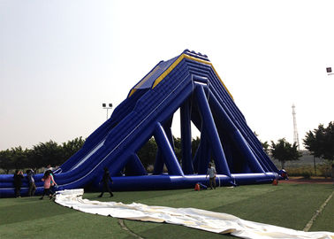 Blue Durable Adult Giant Inflatable Slide Satety Large Blow Up Water Slides