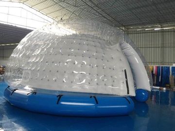 Semi Transparent Inflatable Bubble Tent / Inflatable Yard Tent White PVC Tarpaulin