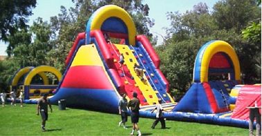 Climb Adult Inflatable Obstacle Course Durable PVC Tarpaulin For Fun