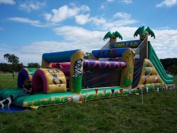 Children Inflatable Obstacle Course Run EN14960 Huge Jungle Inflatables