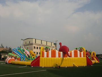 Outdoor Inflatable Water Park With Slide Giant Dinosaurs Amazing Water Park