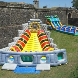 Voodoo Pyramid Large Inflatable Slides , 7m Height Kids Outdoor Slides