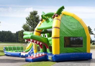Crocodile Jumping Castle Inflate Combo Outdoor With CE / UL Blower