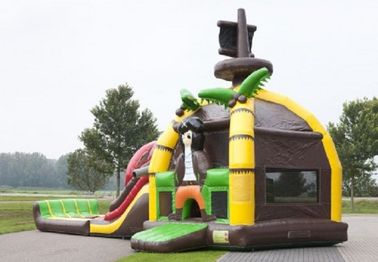 Outdoor Pirate Inflatable Bouncers Safety Commercial Grade Bounce Houses For Party