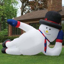 Massive Inflatable Man Advertising Sprawling Snowman Comercial