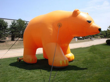 Advertising Inflatable Cartoon Yellow Polar Bear With CE / UL Blower