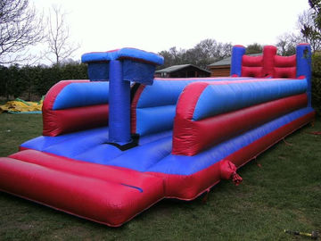 2 Lane Inflatable Bungee Run Race Outdoor Inflatable Games For Competition