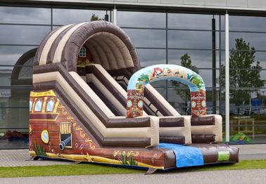 Full Print Attraction Playground Professional Commercial Inflatable Slide For Kids Playing