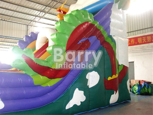 PVC Tarpaulin Rainbow Commercial Inflatable Water Slides For Kids