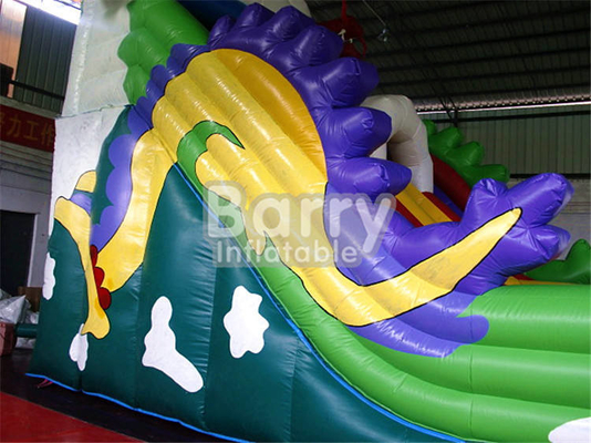 PVC Tarpaulin Rainbow Commercial Inflatable Water Slides For Kids