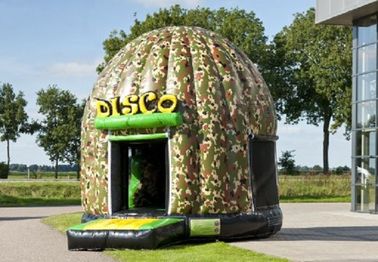Customized Disco Bouncer House Army,Inflatable Dome Bouncy Combo For Kids