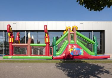 Customized Cow Boy Run Huge Inflatable Obstacle Course For Teenagers