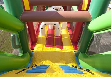 Customized Cow Boy Run Huge Inflatable Obstacle Course For Teenagers