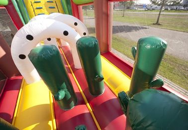 Customized Cow Boy Run Huge Inflatable Obstacle Course For Teenagers