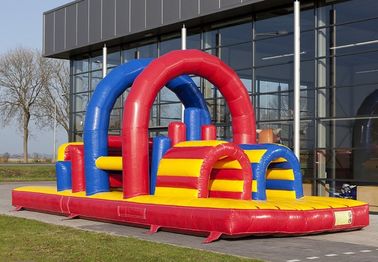 0.55mm PVC Tarpaulin Inflatable Obstacle Course With Air Blower