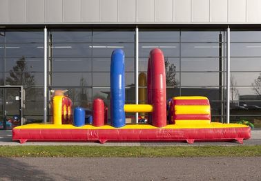 0.55mm PVC Tarpaulin Inflatable Obstacle Course With Air Blower