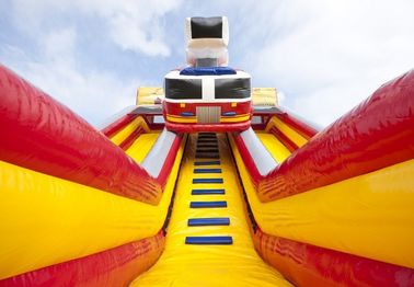 Double Lane Brandweer Commercial Inflatable Slide Waterproof Inflatable Castle Slide