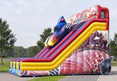 Exciting Car 0.55mm PVC Adult Inflatable Slide For Rental Business