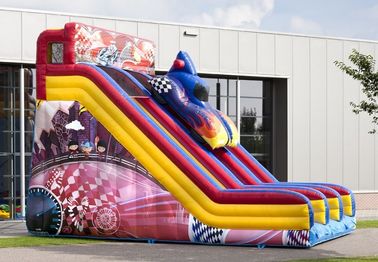 Exciting Car 0.55mm PVC Adult Inflatable Slide For Rental Business