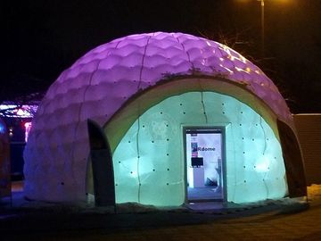 Costomized Outdoor Inflatable Tent With Led Lighting / Printing Inflatable Booth Dome