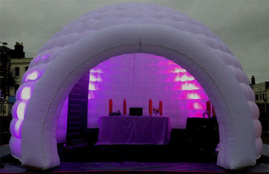 Costomized Outdoor Inflatable Tent With Led Lighting / Printing Inflatable Booth Dome