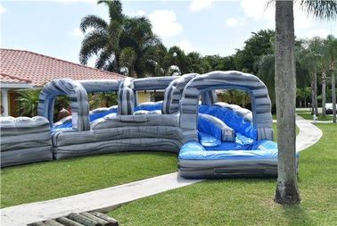 Customized Garden Dual Lane Inflatable Water Slides Pool For Fun
