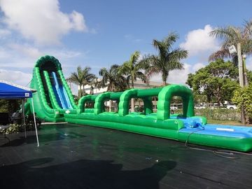36 Feet Tall Hulk Inflatable Water Slides Green Long Crazy Wet Slide With Pool