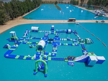 Giant Adult Inflatable Water Park Commercial Inflatable Water Fun For Lake