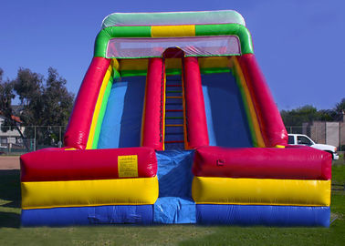 Rainbow Commercial Inflatable Slide For Big Event / Screamer Inflatable Bounce Slide