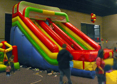 Rainbow Commercial Inflatable Slide For Big Event / Screamer Inflatable Bounce Slide