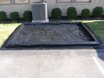Black Print Car Wash Mats Water Containment Inflatable Wash Pads / Water Collector