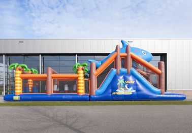 Waterproof Adventure Run Inflatable Obstcale Course 17.5*3.8*5m