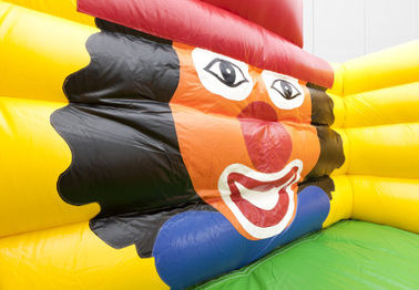 Single Lane Super Clown Inflatable Slide 6.3m Height  With Logo Printing