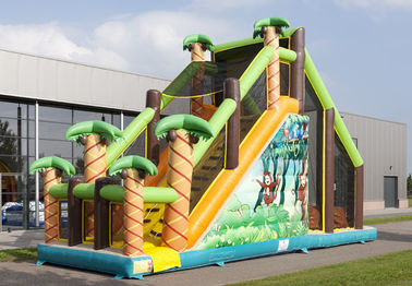 Mega Run Kids Inflatable Obstacle Course Games With Climbing Wall