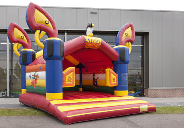 Saloon Kids Red Commercial Jumping Castles Birthday Party Bounce House Games
