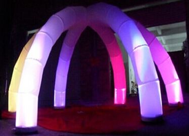 Club Decoration Inflatable Arch Attractive With LED Changing Light