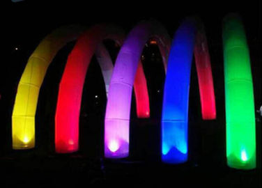 Lighting Decorative Inflatable Arch Rainbow Shape For Race Running