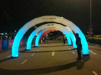 Lighting Decorative Inflatable Arch Rainbow Shape For Race Running